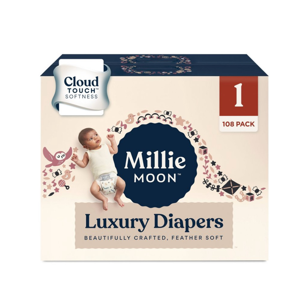 created by photogrid Millie Moon Luxury Diapers Size 1-7 - Image 1